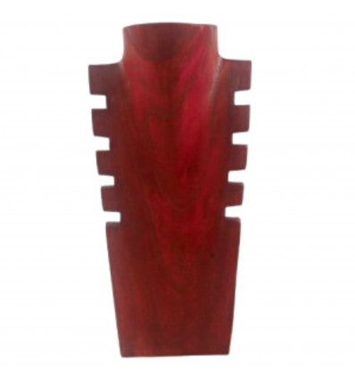 Display collare dentellato da 30 cm in legno rosso