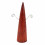 Display earrings cone shape solid wood stained red