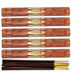 Incense Amber fragrance. pack of 100 sticks brand HEM