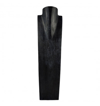 Déstockage ! Présentoir spécial colliers longs 60cm - Buste en bois massif noir