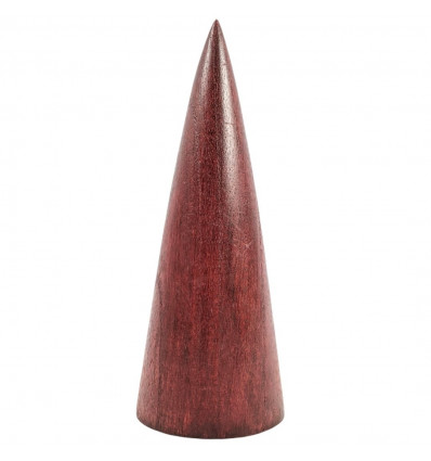 Espositore bracciale - cono 20cm in legno massello finitura rossa