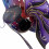 Photophore Poisson 20cm en métal à suspendre - Coloris Violet