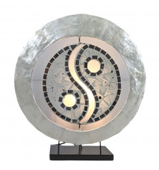 Lampe Feng Shui artisanale motif Yin Yang 35cm