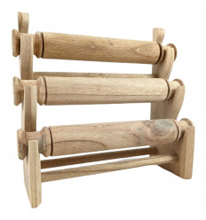 Destocking! Bracelet holders and watches 3 rushes in raw solid wood