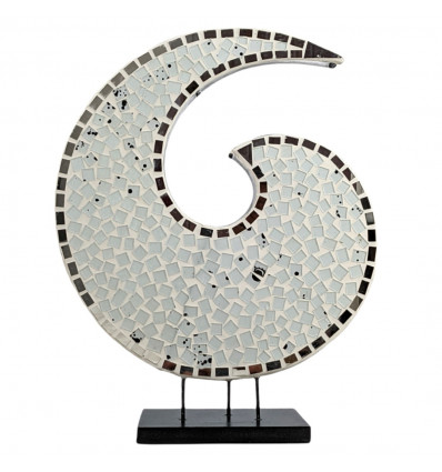 Original Spiral Living Room Lamp in Handcrafted Glass Mosaic 38cm
