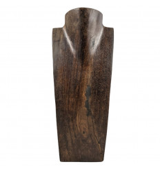 Destocking! Bust - Necklace display in solid wood brown 35cm
