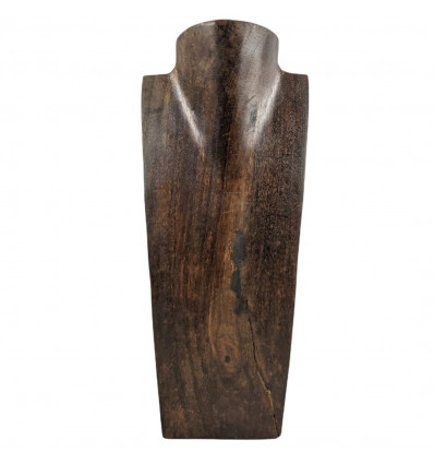 Destocking! Bust - Necklace display in solid wood brown 35cm