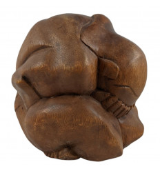 Yogi liberator solid wood carved hand H20cm Large Model.