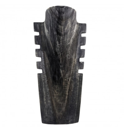 Espositore con collane dentellate in finitura legno "vintage black" 30cm