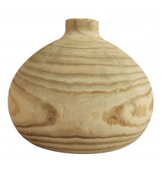Vase "Pure Wood" in raw wood Ø21cm