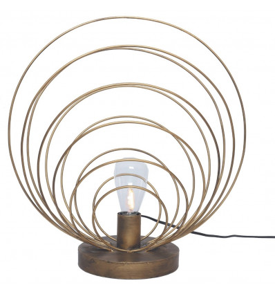 Round lamp "AZGIR" in gold metal 44cm