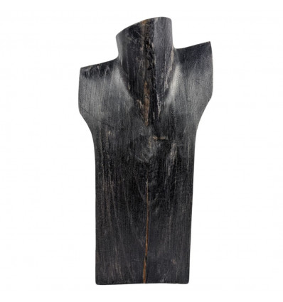Destocking! Espositore busto con collane in finitura legno "vintage black" 30cm