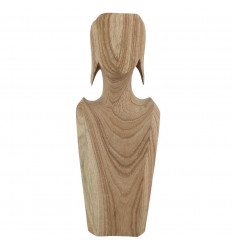 Destocking! Bust - Display for necklaces and earrings in raw solid wood 35cm