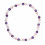 Multistone Bracelet Amethyst / Rose Quartz / Rock Crystal Grade A - Balls 4mm