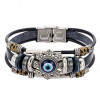 Bracelet pour Homme - Multirang avec Amulette Oeil Bleu Porte-Bonheur