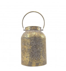 Lantern "Nursay" 26cm in metal Chiseled Golden