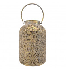Lantern "Nursay" 30cm in metal Gold Chiseled