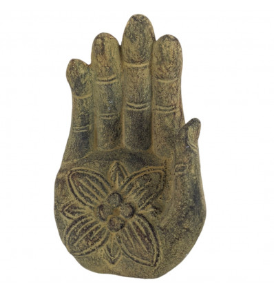 Statuetta a mano di Buddha in pietra, display o tasca vuota originale