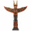 Totem indiano in posa 30cm in legno, decorazione nativa americana Far Wes