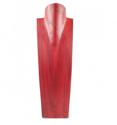 Destocking! Busto - Collana in legno display finitura rossa 50cm