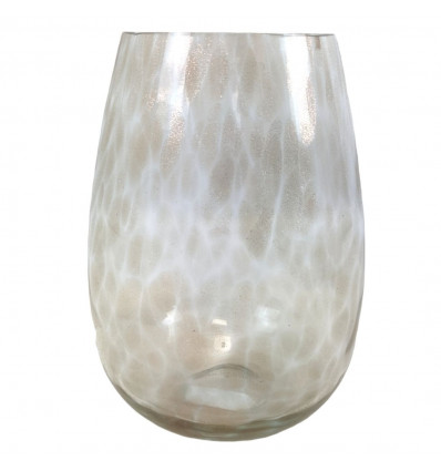 Vase ou Photophore en verre "Tamdi Gold" 20cm