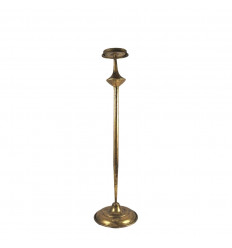 Candle holder Chandelier Vintage Baroque Art Deco in Patinated Golden Metal