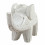 3 Lucky Elephants - Statuette in legno bianco patinato 14/16/18cm