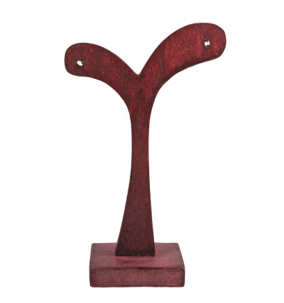 Display / Earring holder 14cm in Red Wood