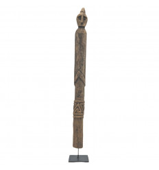 Statuetta in legno invecchiato di Timor da 55 a 60cm