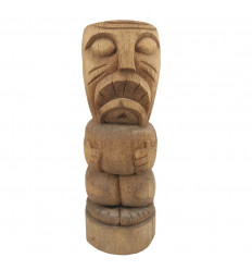 Maori Garden Statue "Teko Teko" Polynesian In Coconut Wood 50cm