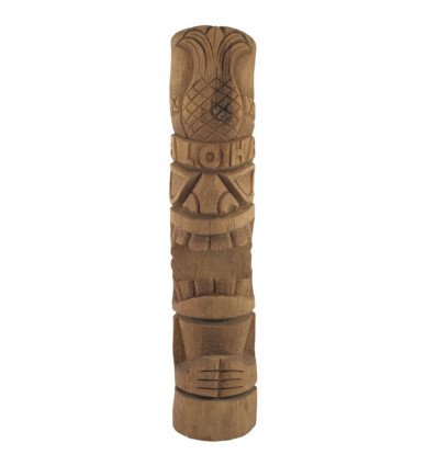Statue de Jardin / Totem Tiki Aloha Polynésien bois de Cocotier 100cm