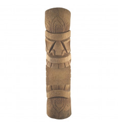 Garden Statue / Tiki Totem XL Polynesian Coconut Palm Wood 100cm