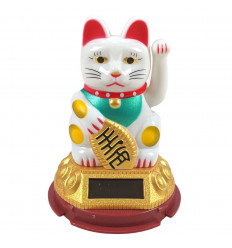 Gifts Of The Orient Un Gatto Bianco Maneki Neko Feng Shui per Fortuna e salutedi Medie Dimensioni 
