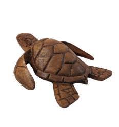 Tartaruga portafortuna in terracotta soprammobile per esterno o