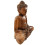 Statua di Buddha seduto nella posizione del loto h40cm in Legno intagliato a mano