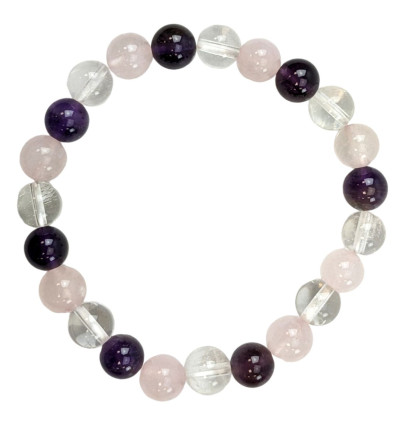 Amethyst Elastic Bracelet (A Grade) - 8mm Beads