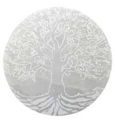 Tree of Life Disc in Selenite ø10cm - Recharging plate