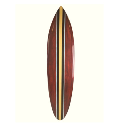 Wall mounted wooden surfboard 100cm - Color Brown
