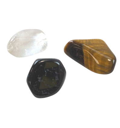 Pack of Protection Lithotherapy stones. Polished natural stones.