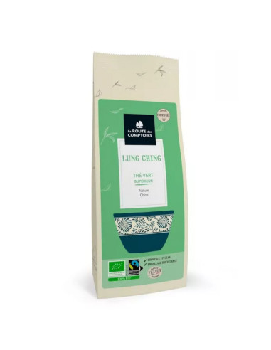 Tè verde biologico premium "Lung Ching" Bulk Bag 100g