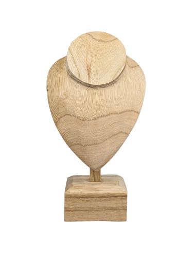 Bust display necklaces on the foot solid wood gross H30cm