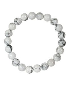 Bracelet Lithotherapie in Howlite natural -Anchoring,...