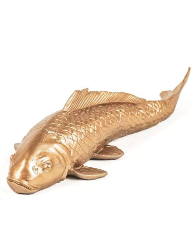 Statua Pesce Decoro Carpa Koi Dorata 33cm