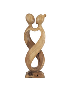 Great statue couple Love Infinity H50cm solid wood gross