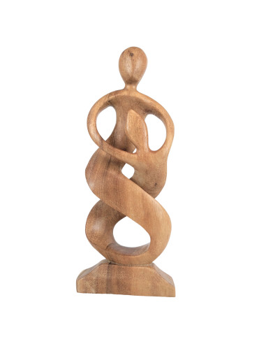 Large abstract statue H50cm exotic wood gross