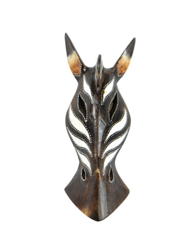 Maschera da zebra in legno h30cm fatti a mano.
