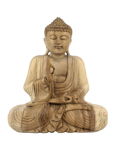 Statue Bouddha assis en position du lotus 30cm