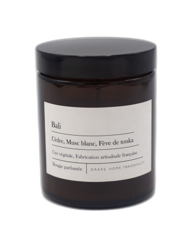 BALI Natural Scented Candle - Cedar, White Musk and Tonka Bean