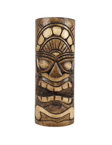 Totem Tiki h25cm, statuetta maori in legno esotico.