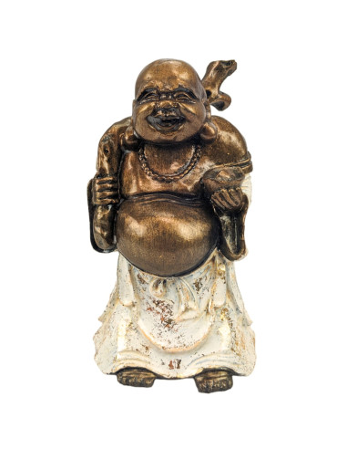 Laughing Buddha in Resin 20cm - Statue of Happiness and Prosperity